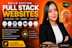 do custom website development as full stack developer, PHP laravel react js