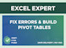 create advanced excel formulas, pivot tables to automate spreadsheets