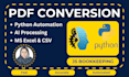 automate PDF data extraction with python and ai
