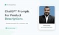 create chatgpt prompts for ecommerce product descriptions