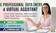 do perfect data entry and virtual assistant tasks