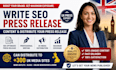 write seo press release content and distribute your press release, UK press
