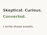 write health emails that make skeptics buy