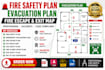 design fire safety plan, evacuation plan, escape route and exit map