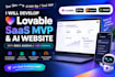 develop lovable saas mvp and lovable ai website with bolt, base44 vibe coding