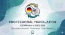 translation 2 languages english and german