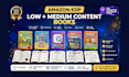 create low content workbook, low content activity book and kids chapters