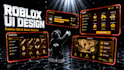 design roblox ui ux, custom gui, game ui design, scripting, and roblox gui