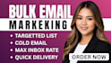 send bulk email blast  send mass email cold email  marketing campaign