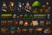 design 2d game rpg game props environments cartoon game art character assets