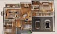 create 2d to 3d floor plans in japandi interior and exterior design