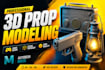 create custom 3d prop models in maya