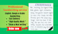 do beautiful handwriting in english, arabic, and bangla