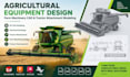 agricultural equipment design, farm machinery cad, tractor attachment modeling