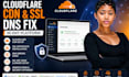 setup cloudflare CDN SSL and fix cloudflare error and nameserver record