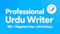 write professional urdu content articles and translations