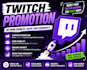 do twitch channel promotion, boost twitch live viewers