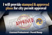 pe stamp architectural engineering structural mep drawing letter to city permits