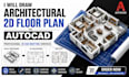 draw architectural 2dfloor plan in autocad