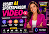 create ai spokesperson video, talking head, brand presenter, heygen