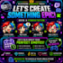 create custom pngtuber vtuber anime character design, illustration for streaming