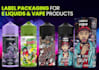 do professional vape e liquid cbd cannabis product packaging label box design