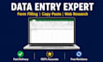 do data entry, form filling, copy paste and web research