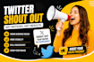do twitter shout out