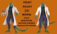 design custom 3d articulated figure models and action figures for 3d printing
