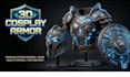 create 3d cosplay armor, 3d helmet model, shield and printable cosplay props
