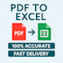 convert PDF to clean, accurate and editable excel spreadsheets