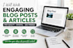 write blog post and articles