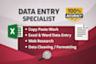 be your expert data entry, copy paste, and web research assistant