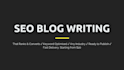 write SEO optimised blog posts