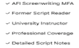 screenplay coverage, script notes, and feedback