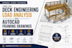 do deck engineering load analysis and autocad framing drawings