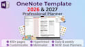 provide a professional onenote planner for project management work planning
