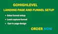 setup ghl landing page design website