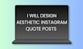 design aesthetic  instagram quote post in canva