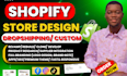 design shopify, redesign shopify store, design shopify dropshipping website