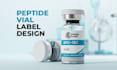create professional peptide vial label design and 3d mockups
