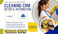 setup swept cleanguru and workiz for commercial janitorial scheduling operations