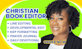 developmental edit format daily devotional prayer journal