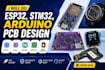 do esp32, stm32, arduino pcb design, schematic, smart wearables pcb design