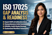 perform an iso 17025 gap analysis and provide audit readiness documentation