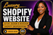 design luxury shopify store, redesign shopify website, shopify dropshipping