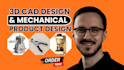 do mechanical cad design, 3d modeling and rendering in solidworks or fusion 360