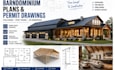 barndominium house plan post frame pole barn city permit drawing 3d rendering