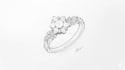 create professional hand drawn jewelry sketches and ring design concepts