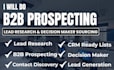 do b2b lead generation prospecting and email list building